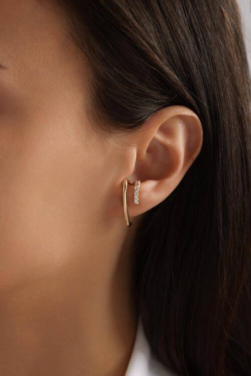 'AMBROSİA' ÇİFT SIRA KÜPE - 1