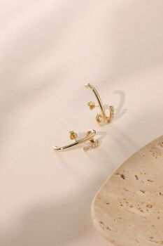 'AMBROSİA' ÇİFT SIRA KÜPE - 4