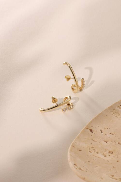 'AMBROSİA' ÇİFT SIRA KÜPE - 4