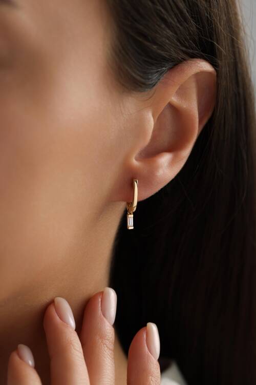 BAGET TAŞLI SALLANTILI KÜPE - 2