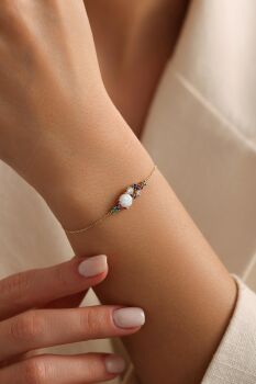 BEYAZ OPAL RENKLİ BİLEKLİK - 1