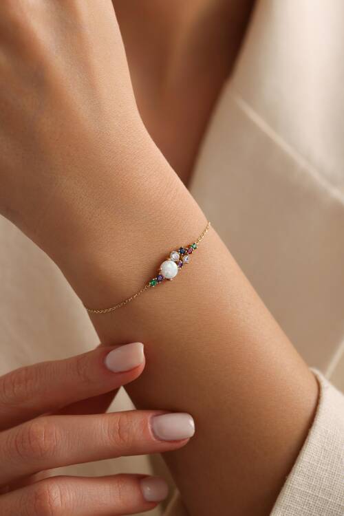 BEYAZ OPAL RENKLİ BİLEKLİK - 1