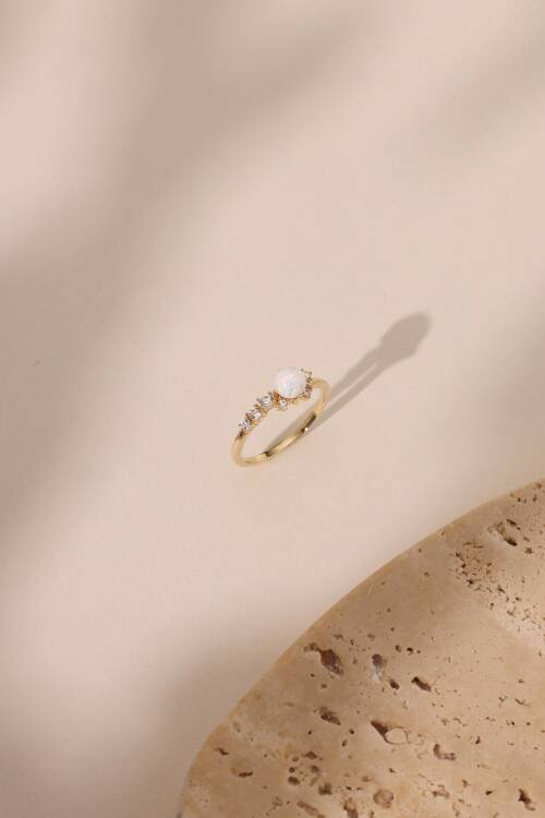 BEYAZ OPAL YÜZÜK - 3