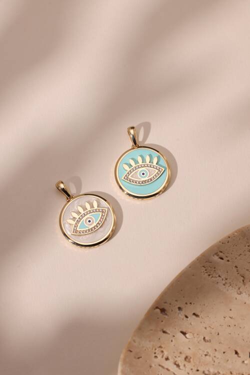 BEYAZ SEDEFLİ GÖZ CHARM - 3