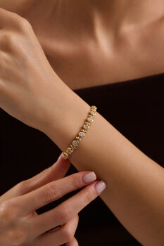 BEYAZ TAŞLI 'TWİNS' BİLEKLİK - 