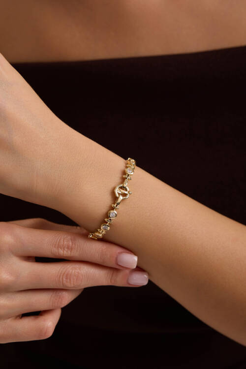 BEYAZ TAŞLI 'TWİNS' BİLEKLİK - 2