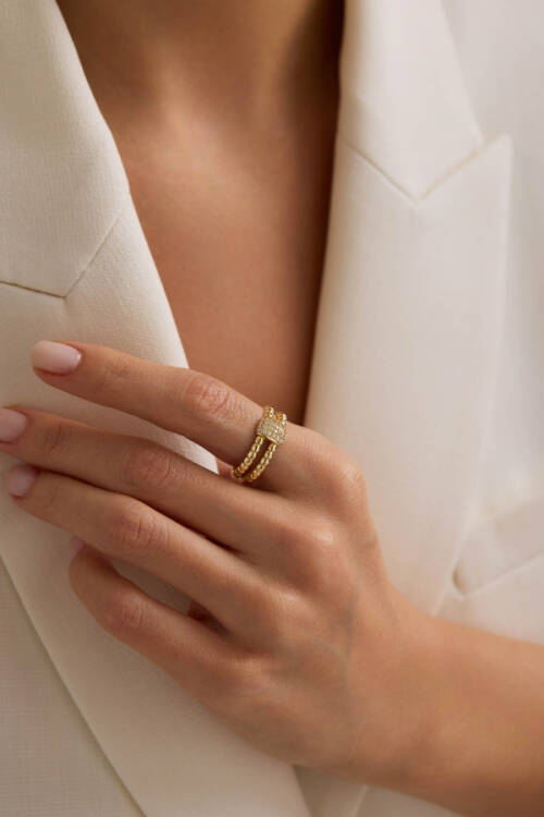 ÇİFT SIRALI TOPLU YÜZÜK - 1