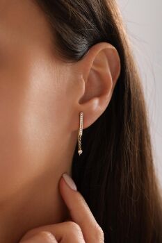 ÇUBUK ZİNCİRLİ KÜPE - 