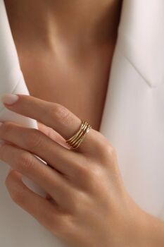  DAĞINIK BEŞ SIRALI YÜZÜK - 