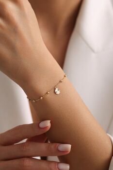 DORİKA TOPLU VE PULLU BİLEKLİK - 