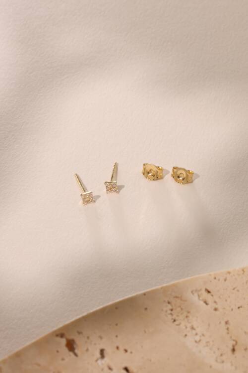 DÖRTGEN VİDALI KÜPE - 3