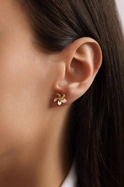 'FLOWER' BÜYÜK BOY VİDALI KÜPE - 2