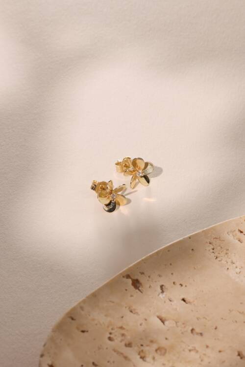 'FLOWER' BÜYÜK BOY VİDALI KÜPE - 3