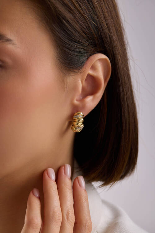 'GLOW UP' TAŞLI KÜPE - 1