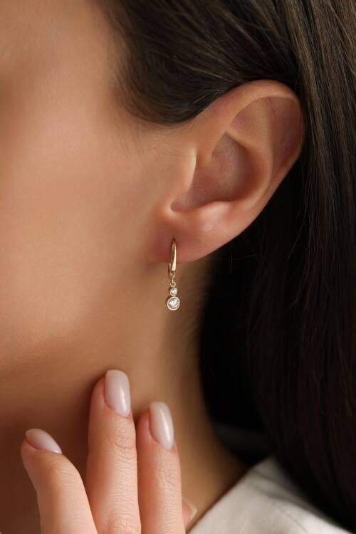 İKİLİ TAŞLI KÜPE - 1