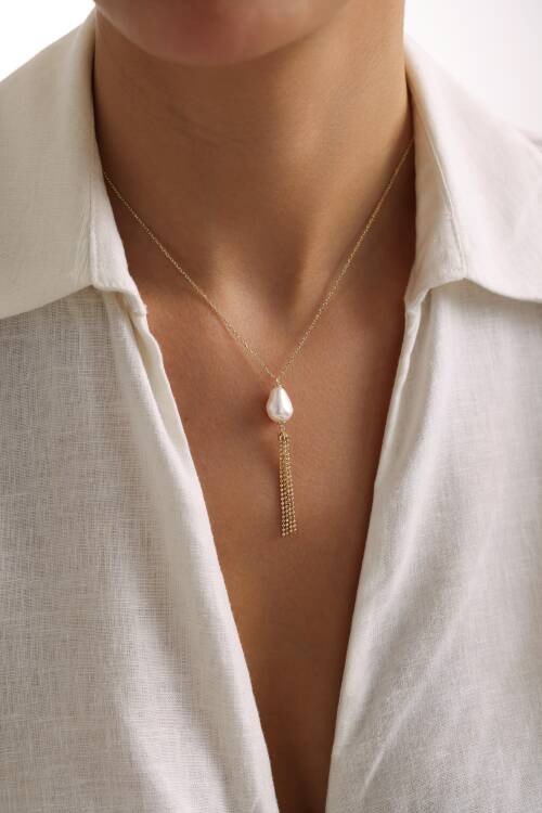 İNCİ PÜSKÜLLÜ KOLYE - 1