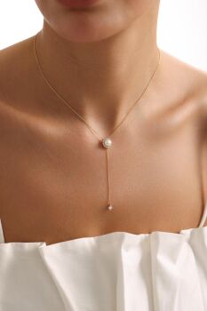 'İNCİ' SARKAN KOLYE - 