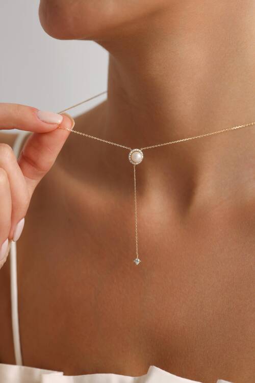 'İNCİ' SARKAN KOLYE - 2