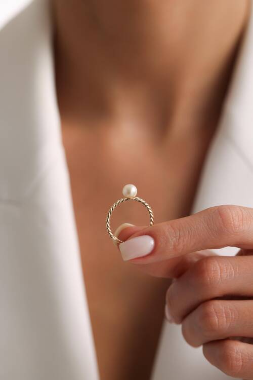 İNCİLİ BURGU YÜZÜK - 1