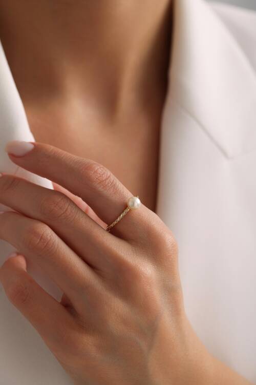 İNCİLİ BURGU YÜZÜK - 2