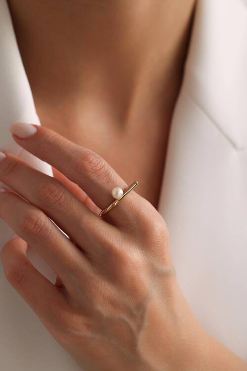 İNCİLİ ŞERİT YÜZÜK - 1