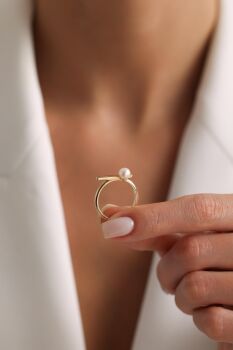 İNCİLİ ŞERİT YÜZÜK - 2