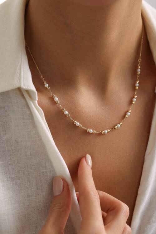 İNCİLİ VE TOPLU KOLYE - 1