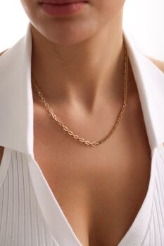 İTALYAN ATAÇ ZİNCİR KOLYE - 