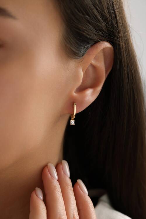 KARE TAŞLI KÜPE - 2