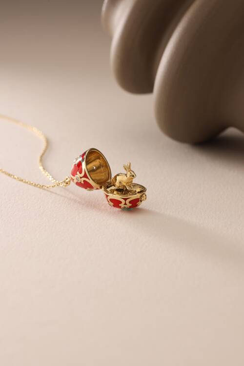 KIRMIZI SÜRPRİZ TAVŞAN KOLYE - 4