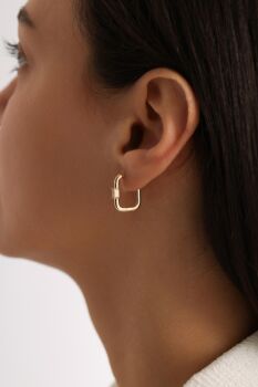 KÖŞELİ BAGET TAŞLI KÜPE - 2