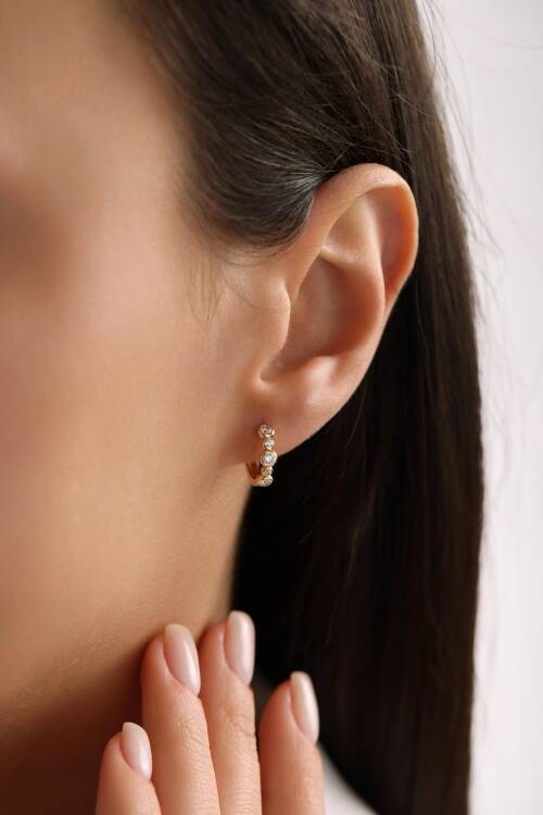 KÜÇÜKLÜ BÜYÜKLÜ TAŞLI KÜPE - 1