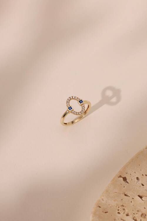 LACİVERT TAŞLI 'MAR' YÜZÜK - 3