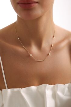 LİNE AND PEARL KOLYE - 