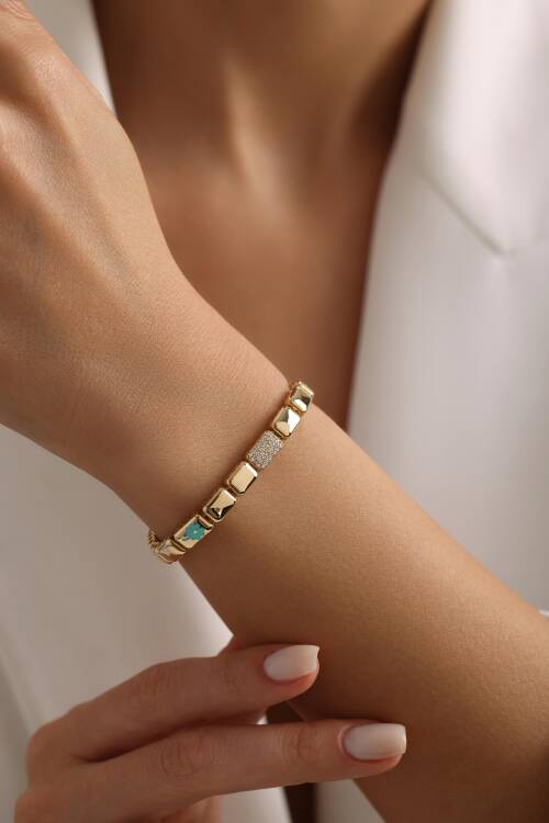 MAVİ ÇİÇEKLİ BİLEKLİK - 1