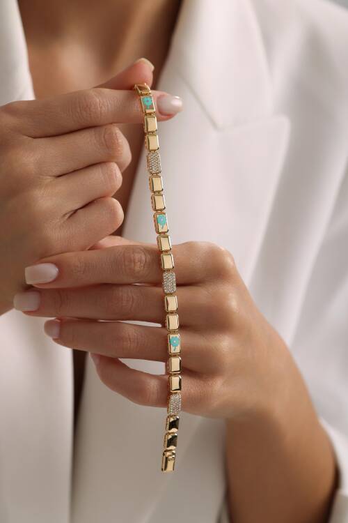 MAVİ ÇİÇEKLİ BİLEKLİK - 2