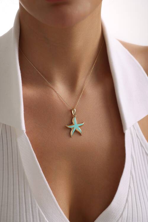 MAVİ MİNELİ DENİZ YILDIZI CHARM - 1