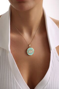 MAVİ MİNELİ GÖZ CHARM - 