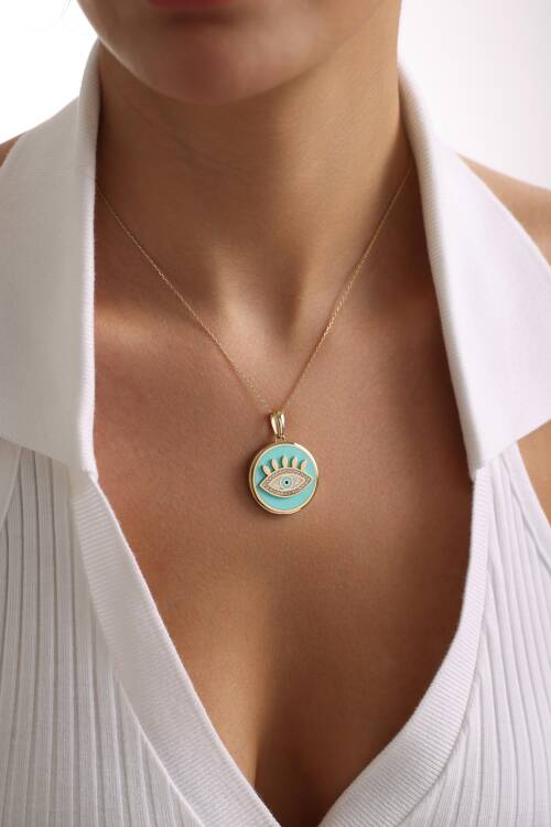 MAVİ MİNELİ GÖZ CHARM - 1