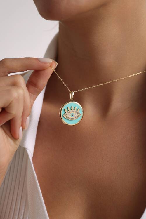 MAVİ MİNELİ GÖZ CHARM - 2