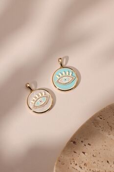 MAVİ MİNELİ GÖZ CHARM - 3