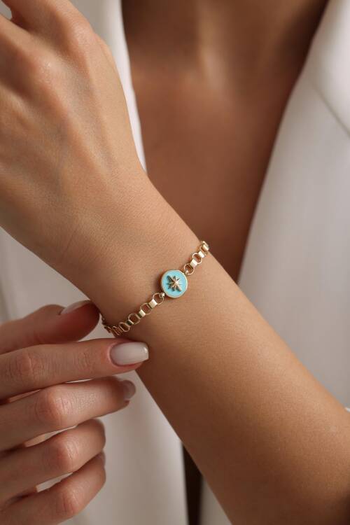 MAVİ MİNELİ KUTUP YILDIZI BİLEKLİK - 1