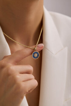 MAVİ TRAPEZ KOLYE - 2