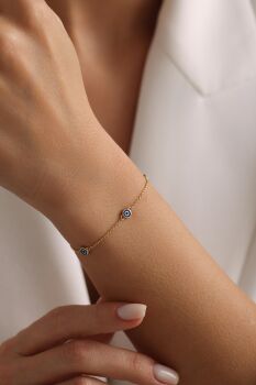 MİNİMAL BEŞLİ EVİL EYE BİLEKLİK - 