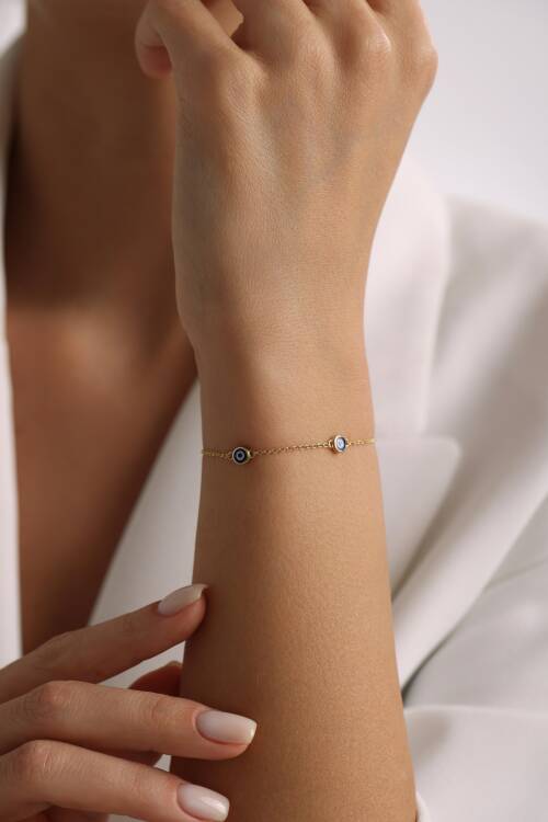 MİNİMAL BEŞLİ EVİL EYE BİLEKLİK - 2