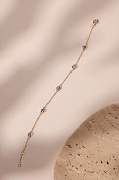 MİNİMAL BEŞLİ EVİL EYE BİLEKLİK - 3