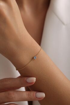 MİNİMAL ÜÇLÜ EVİL EYE BİLEKLİK - 