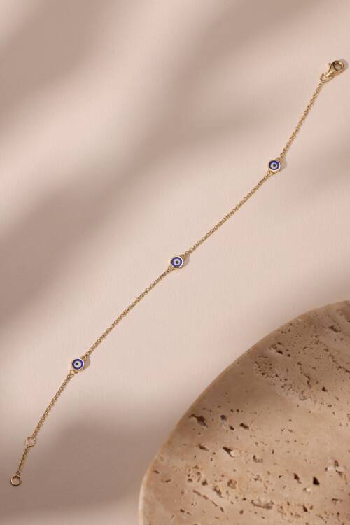 MİNİMAL ÜÇLÜ EVİL EYE BİLEKLİK - 3