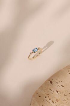 'MİRA' MAVİ TAŞLI YÜZÜK - 3