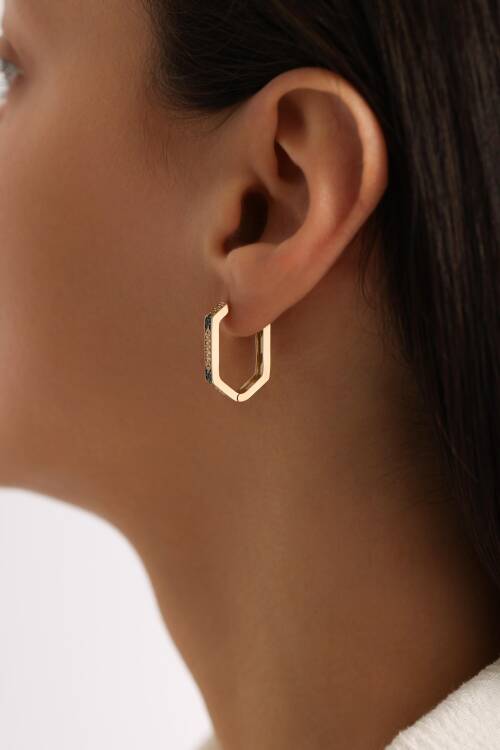 MÖSYÖ SİYAH TAŞLI KÜPE - 2